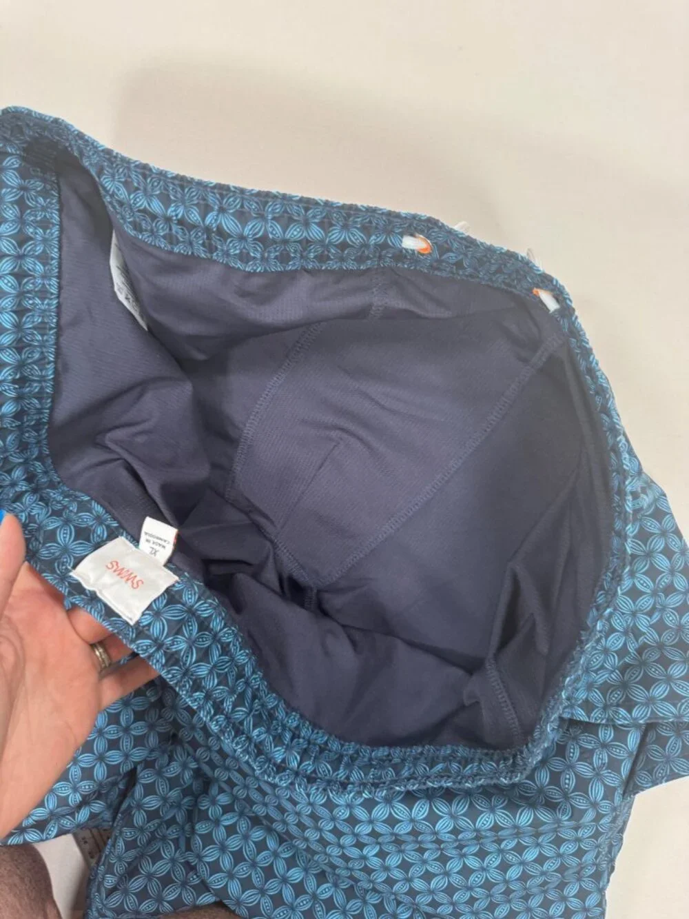 Swims Swim Shorts Panza Blue Geometric Pattern XL Beach Vacation Resortwear